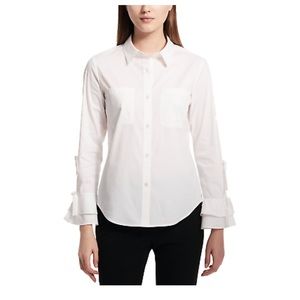 Calvin Klein White Buttondown Blouse